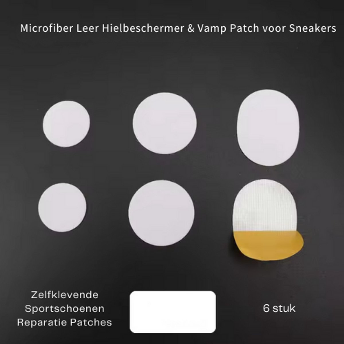 Zelfklevende Sportschoenen Reparatie Patches – Microfiber Leer Hielbeschermer & Vamp Patch voor Sneakers, Schoenzolen & Voetverzorging – Duurzame Zelfklevende Schoenreparatie Stickers voor Comfort en Bescherming - wit - 6stuk