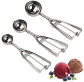 Cuillère à Glace Multifonction En Acier Inoxydable Pour Glaces Et Fruits Ensemble De Deux Pieces Grande Petite Boite Coloree 92230581