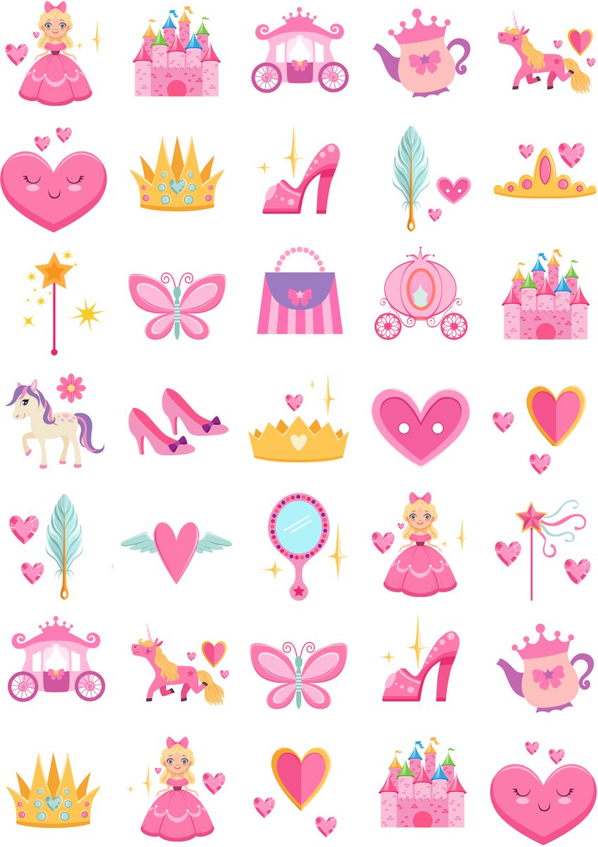 Prinsessen Stickers - 3 Grote Stickervellen voor Meisjes - 105 stuks — afbeelding 2