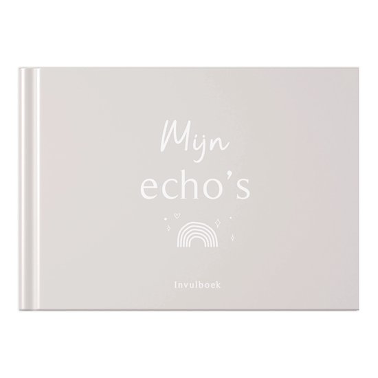 Fyllbooks - Echoboekje - Mijn Echo's Invulboek - Zand - Zwangerschaps Echo Boek