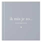 Fyllbooks Ik mis je zo herinneringsboek - Rouwboek - Blauwgrijs