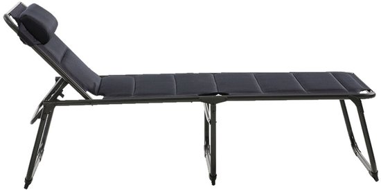 Travelife Barletta Ligbed Blauw - Rugleuning in 6 standen verstelbaar - Stevig en lichtgewicht aluminium frame - Draagvermogen 120 kg van Merkloos — afbeelding 2