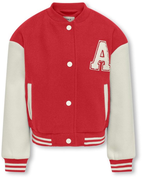 ONLY KOGSILJA LIFE BOMBER OTW Meisjes Jas - Mars Red Clloud Dancer