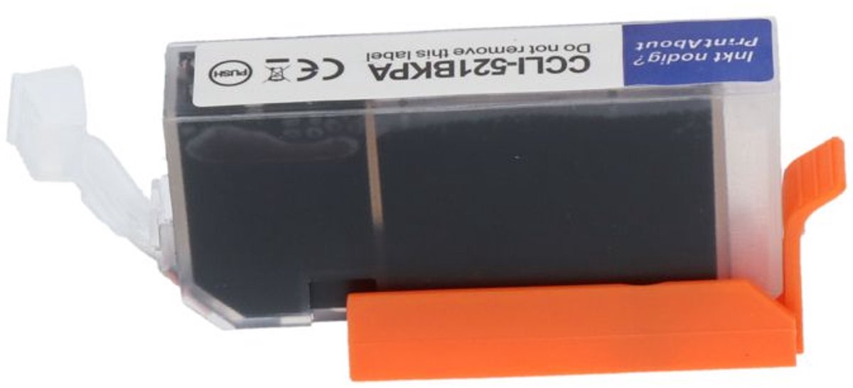 PrintAbout huismerk Inktcartridge CLI-521BK Zwart geschikt voor Canon