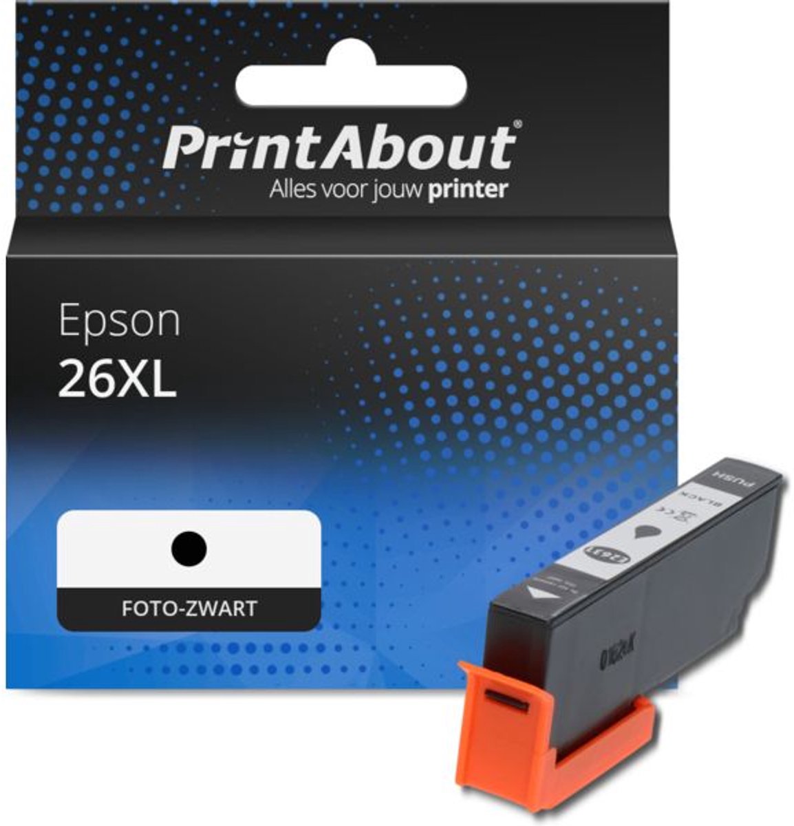 PrintAbout Huismerk Epson 26XL (C13T26314012) Inktcartridge Foto-zwart Hoge capaciteit