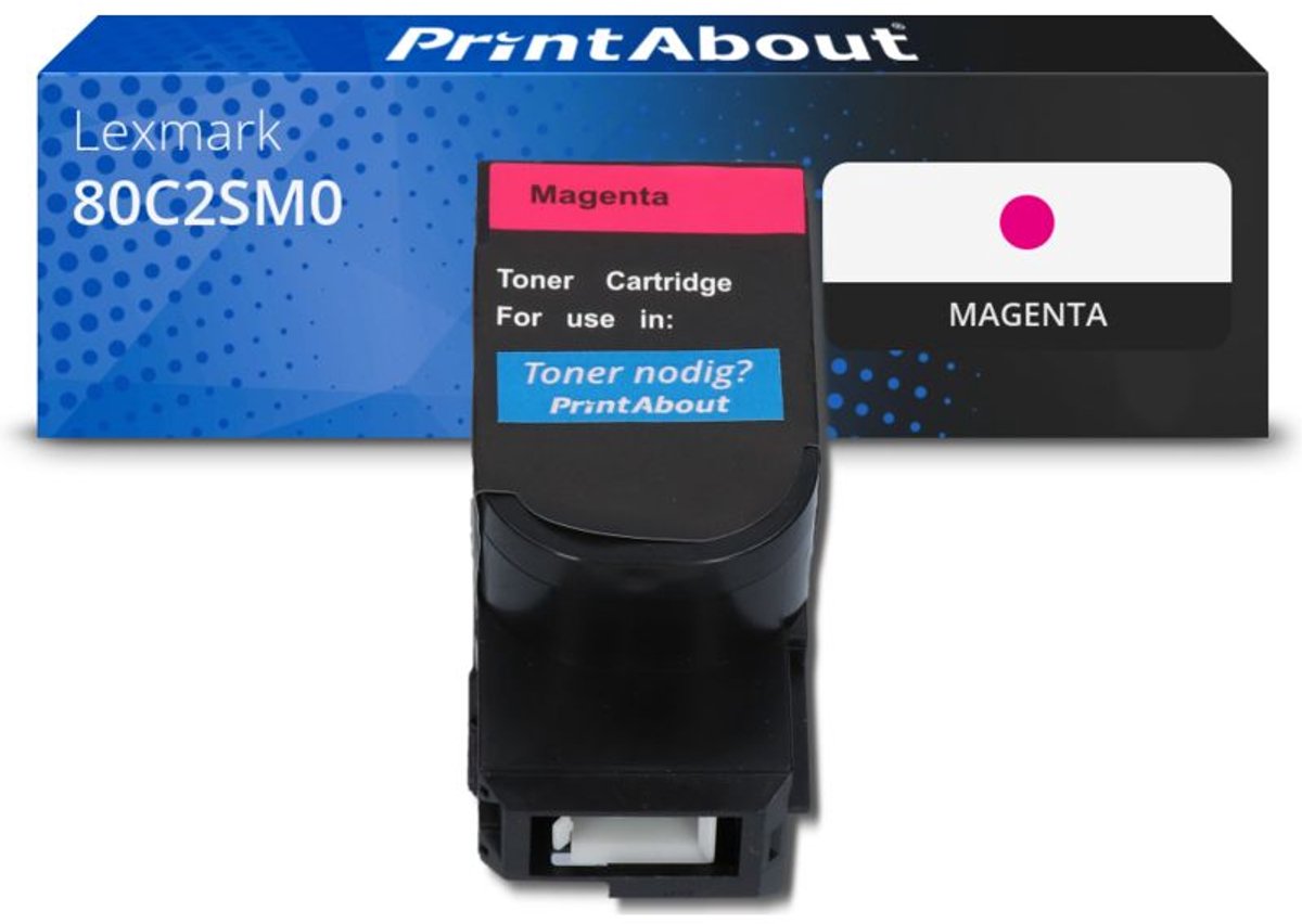 PrintAbout - Alternatief voor de Lexmark 80C2SM0 / magenta