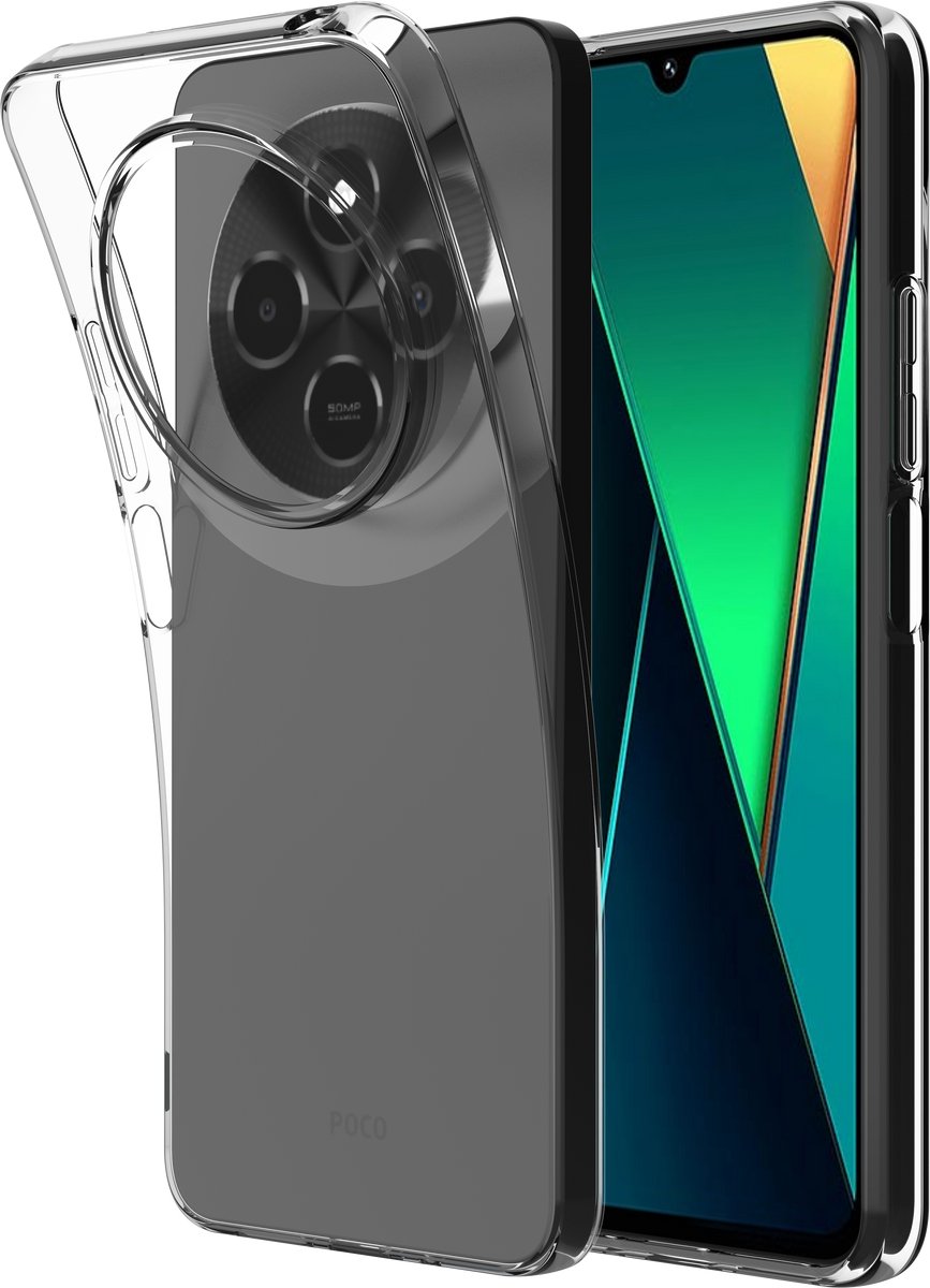 Cazy hoesje geschikt voor Xiaomi Poco C75 Hoesje Siliconen - Flexibele Case - Transparant