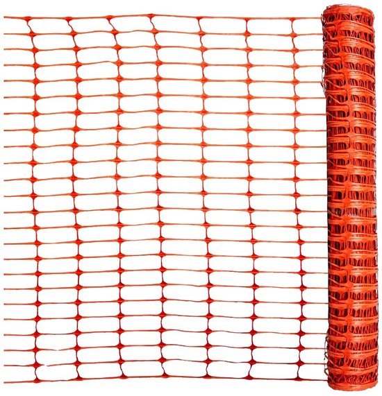 Afzetgaas 50m x 1m – Oranje - Sterk en Duurzaam Afzetnet voor Tuin, Kamperen, Bouwplaatsen en Dierenafbakening