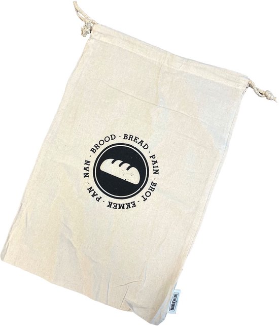 BrandNewCake® Broodzak Katoen 47x31cm (heel brood) - Herbruikbare Broodzak - Broodzak voor Thuisbakkers - Zero Waste - Duurzaam — afbeelding 3