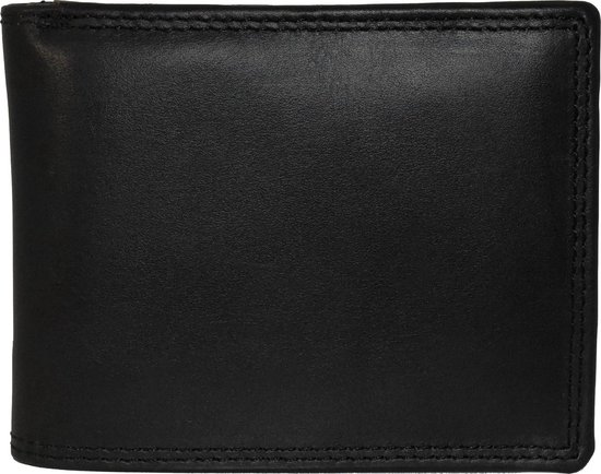 The Leather Goods Craft - Portefeuille en cuir de buffle de haute qualité - Zwart - Cuir intégral - RFID / Anti Skim - Portefeuille pour homme - Coffret cadeau inclus