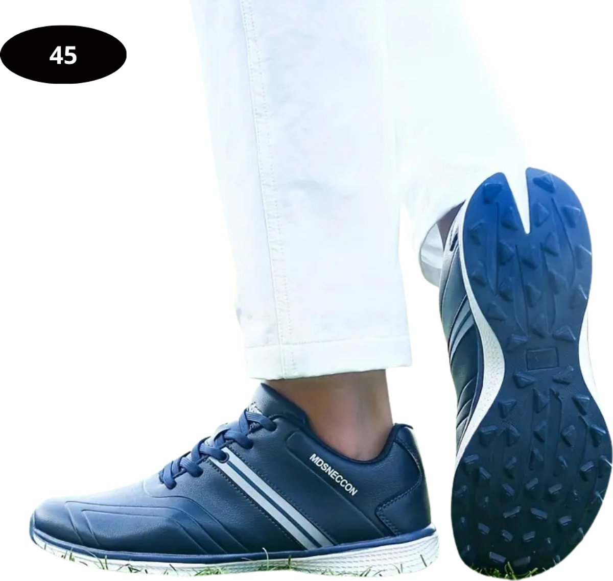 Bovista Golfschoenen Heren Sneakers Golfkleding Golfschoenen Antislip Waterdicht Golfen Marineblauw