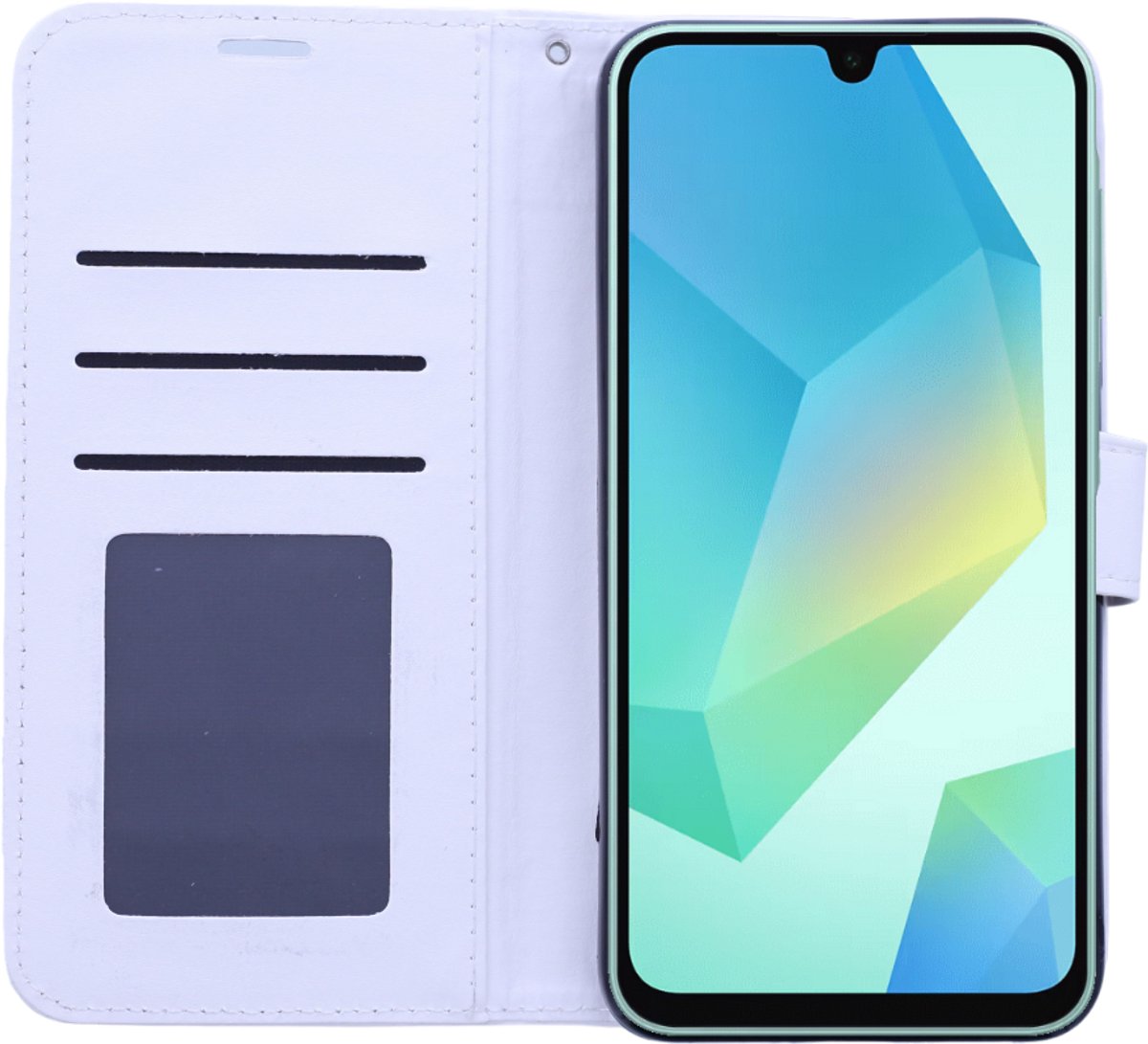 Portemonnee Book Case Hoesje Geschikt voor: Samsung Galaxy A15 - Wit
