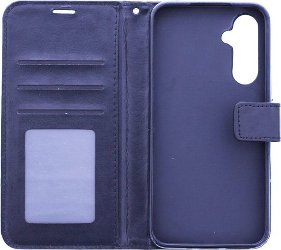 Étui portefeuille pour livre compatible avec : Samsung Galaxy A16 - Zwart