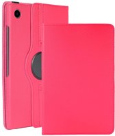 Hoesje Geschikt voor Samsung Galaxy Tab A11 Plus / A9 Plus - 360 Graden Draaibare Hard Cover Case - Tablet Hoes Draaibaar - Donkerroze