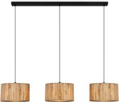 BRILONER Slama - Lampe à suspension pour salle à manger - jonc de mer - style bohème - culot E27 - 110 x 25 x 120 cm - naturel - marron
