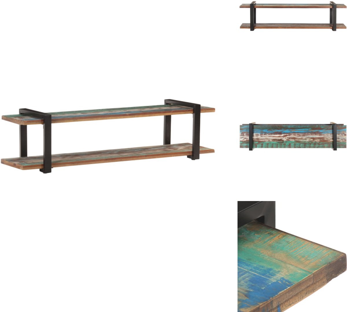 vidaXL - Tv-meubel - 160x40x40 - cm - massief - gerecycled - hout