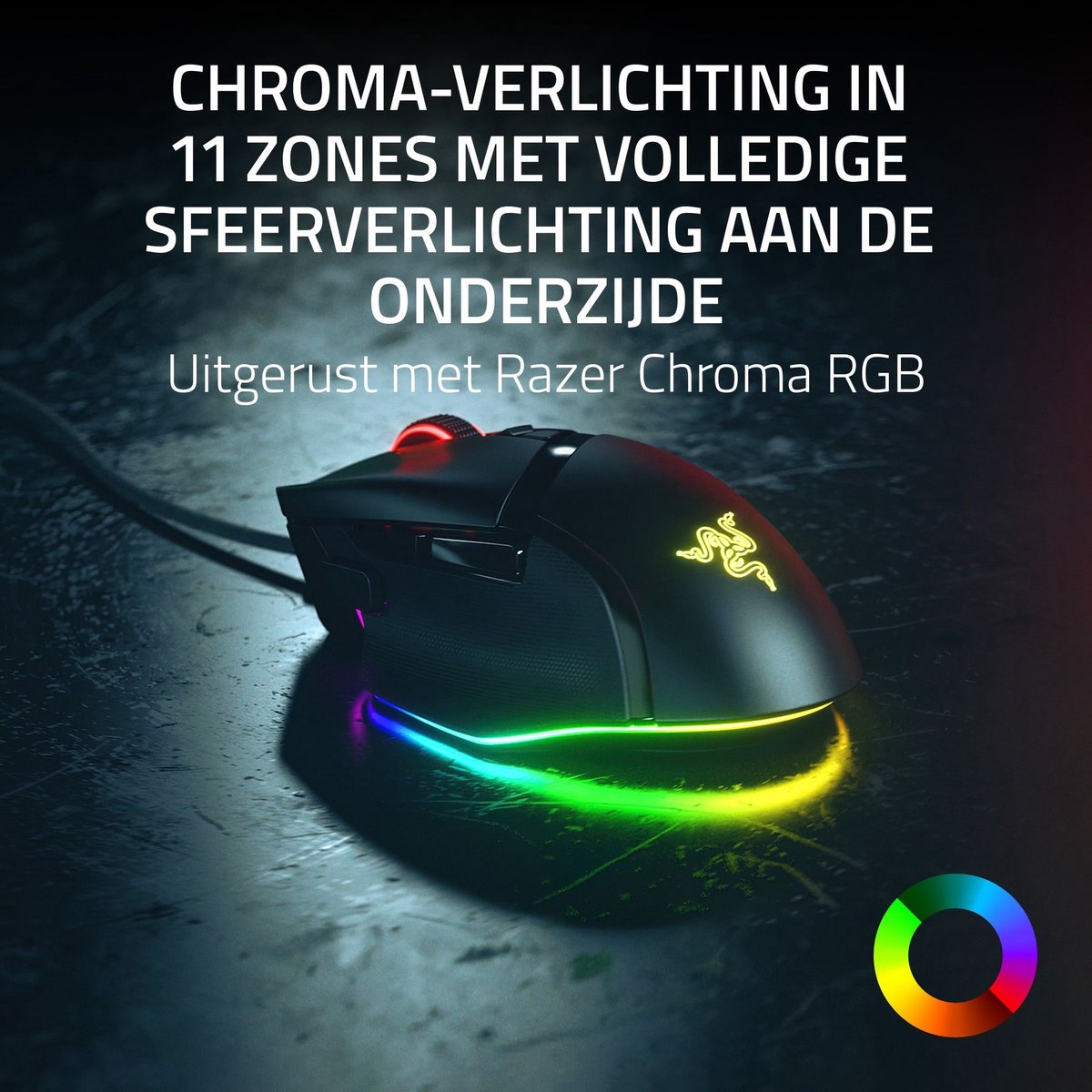 Razer Basilisk V3 35K - Optische Gaming Muis - RGB - 35000 DPI - Zwart thumbnail 2