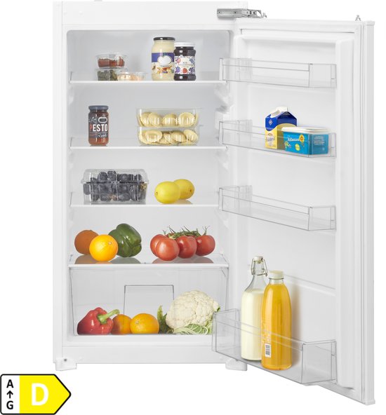 Inventum IKK1022D 102 cm energiezuinige inbouw koelkast - Zeer stil - Koeler - Superkoelen - Deuralarm - 154 liter - Vershoudlade - Deur op deur - Wit kopen - beste keuze voor Inventum IKK1022S inbouw koelkast