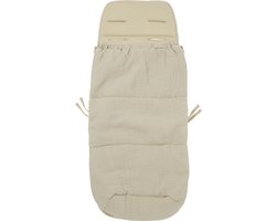 Meyco Baby Uni buggy voetenzak en inlegger - pre-washed hydrofiel - sand - 45x130cm (2-in-1)