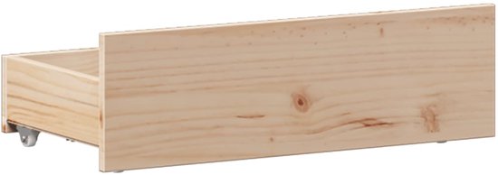 vidaXL - Lit - avec - bibliothèque - sans - matelas - massif - bois de pin - 90x200 - cm
