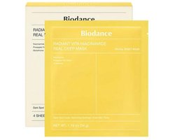 Biodance - Radiant Vita Niacinamide Real Deep Mask Gezichtsmasker - 4 stuks
