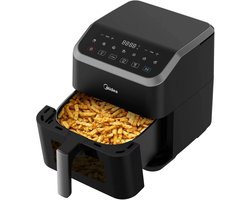 Boleen - Heteluchtfriteuse - Airfryers - Friteuse 5 Liter - 7 Presets - Heatxpress-Technologie - Zwart
