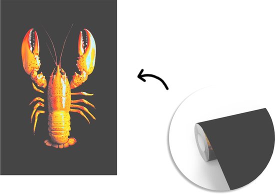 Behang - Fotobehang Kreeft - Geel - Stippen - Effen - Breedte 195 cm x hoogte 300 cm