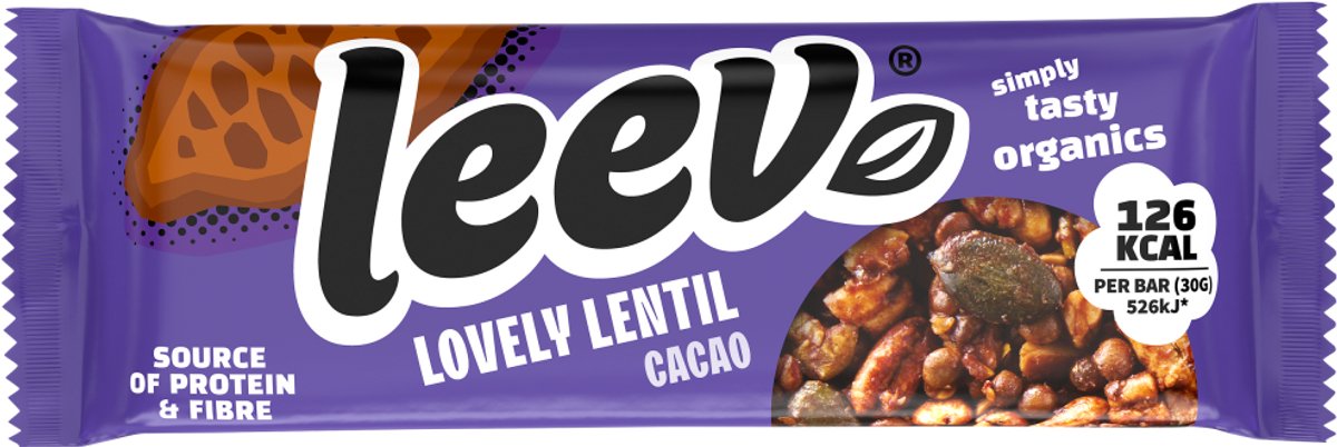 Goedkoopste Leev Cacao Lovely Lentil Bar 30GR