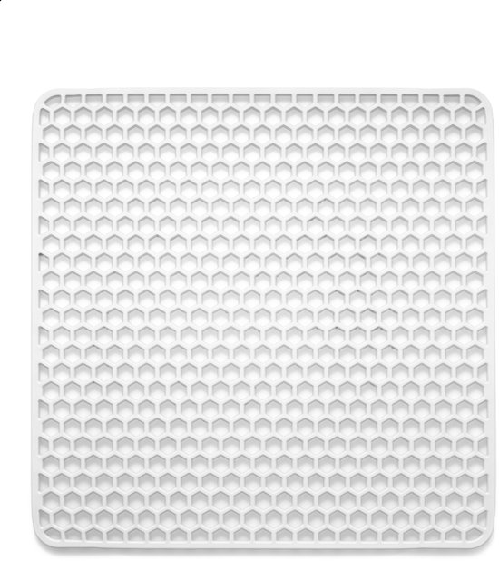 Bodo® – Tapis d'évier en Siliconen Wit – 30,5 x 30,5 cm - Accessoires de vêtements pour bébé de Cuisine - Protecteur d'évier - Sous-verres en Siliconen - Anti rayures - Accessoires de vêtements pour bébé d'évier