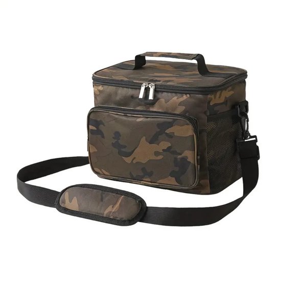 Sac isotherme Nivard - Glacière - Éléments de refroidissement - Glacière - Voiture - Sac à lunch - Plage - Camouflage