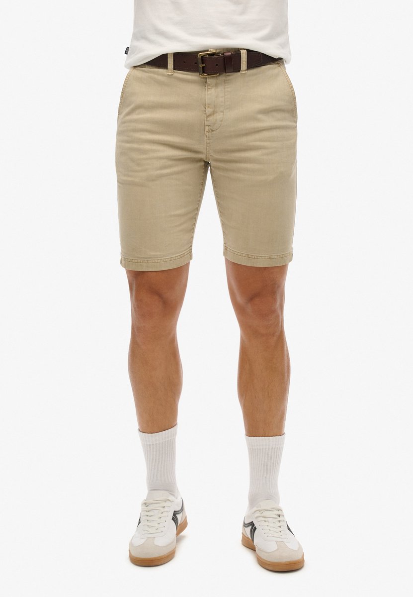 Superdry Broek Vintage International Short M7110397a Tan Mannen Beige
