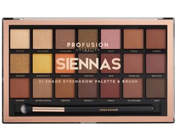 Profusion Oogschaduw Pro Artistry Palette - Oogschaduw Palette - Oogschaduw Primer - 21 Kleuren - Siennas