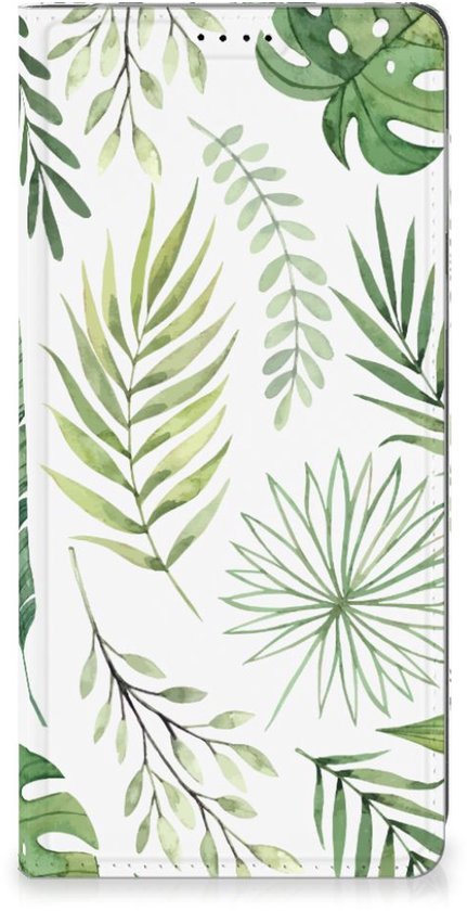 Étui pour Smartphone adapté pour Motorola Edge 40 Neo Wallet Book Case Feuilles