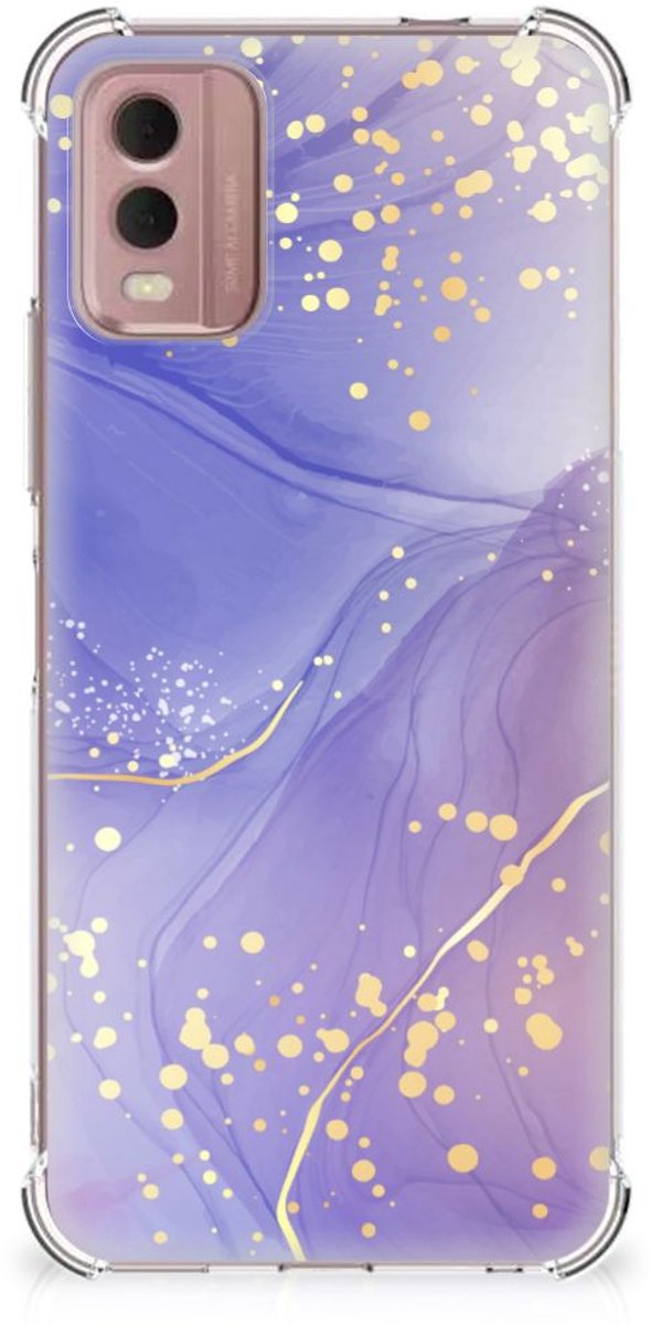 Back Cover voor Nokia C32 Watercolor Paars