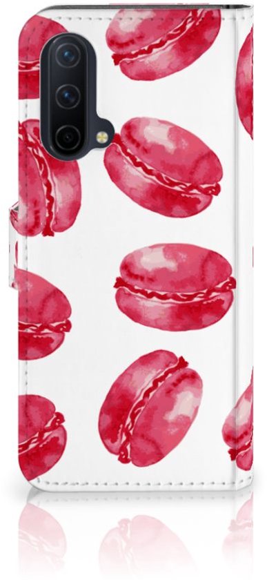 Magnétique Etui Housse pour OnePlus Nord CE 5G Portefeuille Macarons Roses