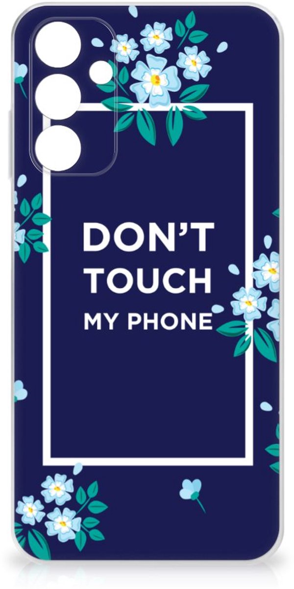 Samsung Galaxy A15 Silicone-hoesje Flowers Blue DTMP