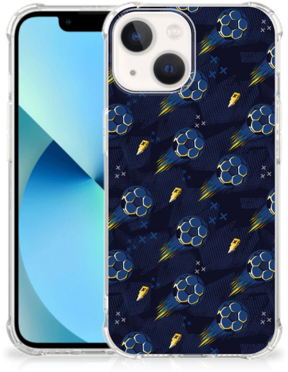 Doorzichtige Silicone Hoesje voor iPhone 13 mini Voetbal