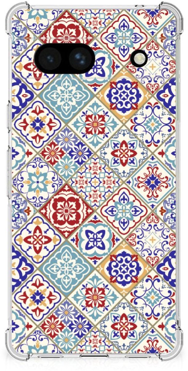 Google Pixel 7A Anti-Shock Hoesje Tiles Color