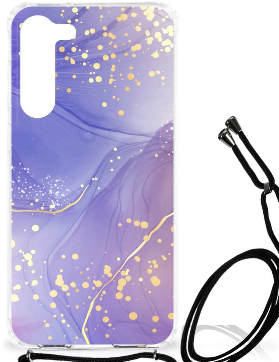 Back Cover voor Samsung Galaxy S23 Plus Watercolor Paars