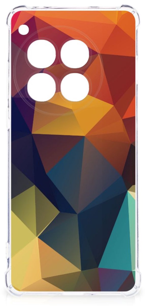 TPU Case Anti-Shock voor OnePlus 12 Shockproof Case Polygon Color