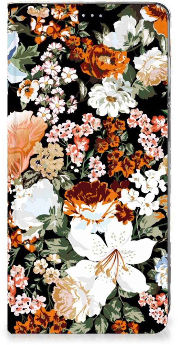 Smart Cover voor Motorola Moto G62 5G Dark Flowers