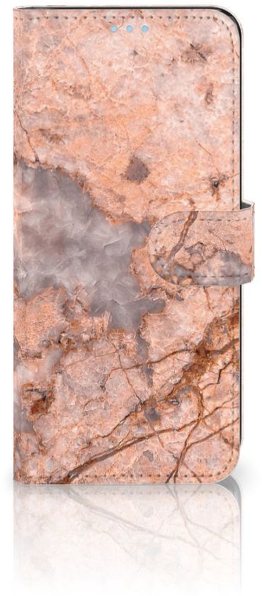 Etui Portefeuille OPPO A74 4G Couverture de Téléphone Marbre Oranje