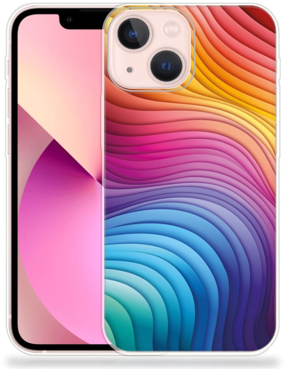 TPU Hoesje voor iPhone 13 mini Regenboog
