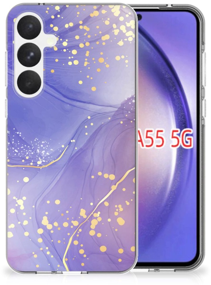 Hoesje maken voor Samsung Galaxy A55 Watercolor Paars