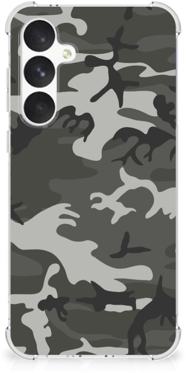 TPU Case Anti-Shock voor Samsung Galaxy A55 Doorzichtige Silicone Hoesje Army Light