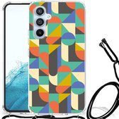 Coque pour téléphone Samsung Galaxy A54 5G Coque pour smartphone avec naam avec bordure transparente Funky Retro