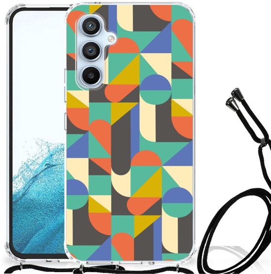 Coque pour téléphone Samsung Galaxy A54 5G Coque pour smartphone avec naam avec bordure transparente Funky Retro