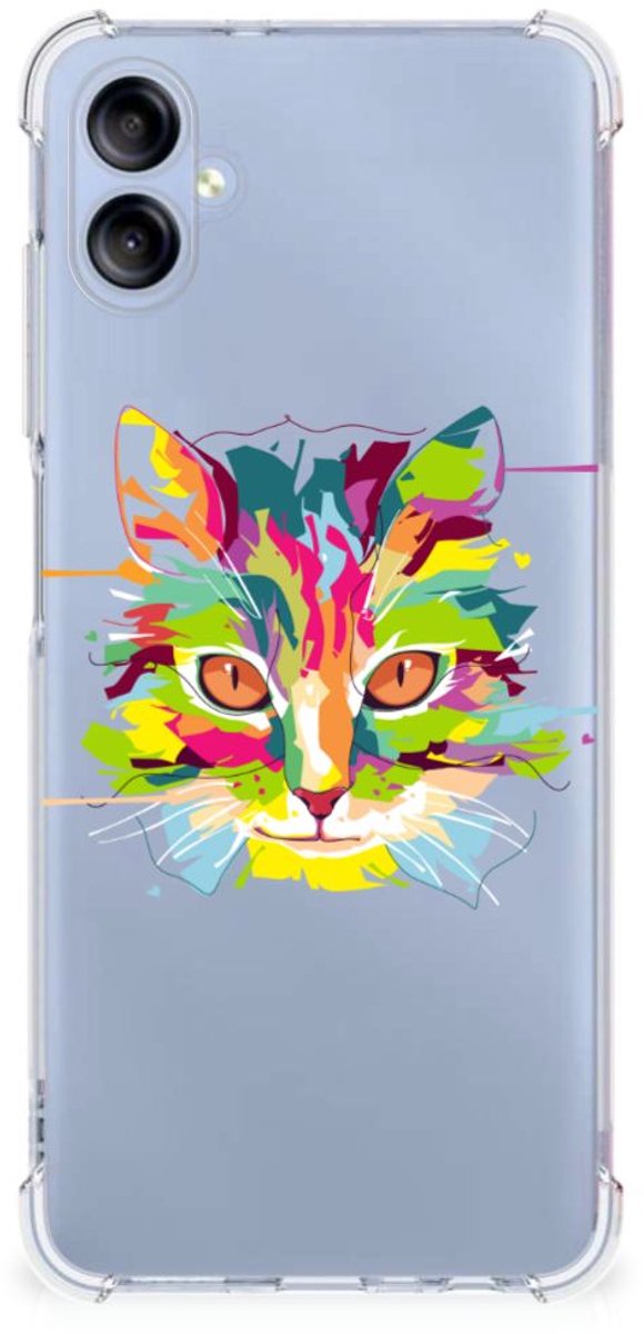 Samsung Galaxy A05 Stevig Bumper Hoesje Cat Color
