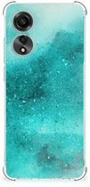 Coque de téléphone adaptée à OPPO A78 4G, étui Anti-choc avec bord transparent, peinture Blue