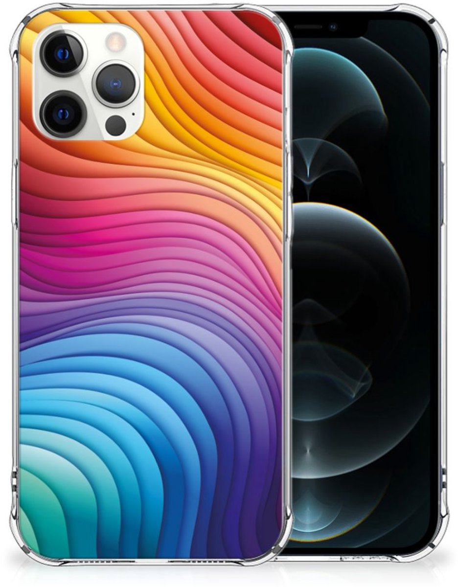 TPU Case Anti-Shock voor Shockproof Case voor iPhone 12 Pro Max Regenboog